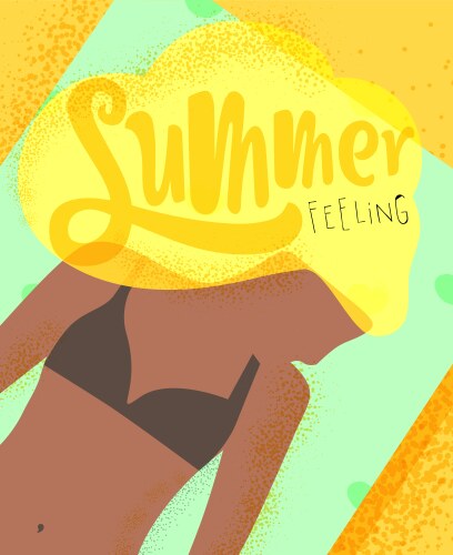 Poster summer feeling vector image