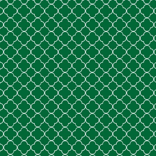 Quatrefoil green vector image