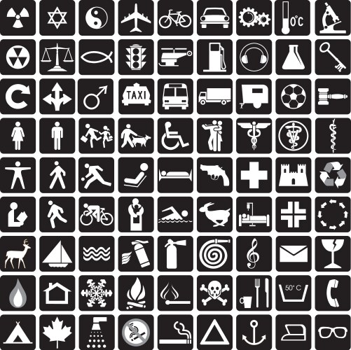 Symbols collection vector image