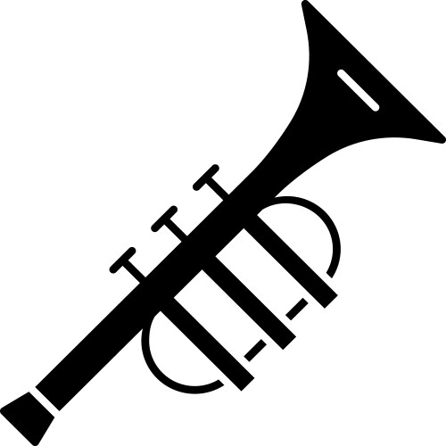 Trumpet glyph icon vector image