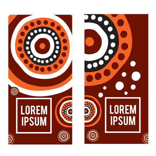 Aboriginal art background icon logo template vector image