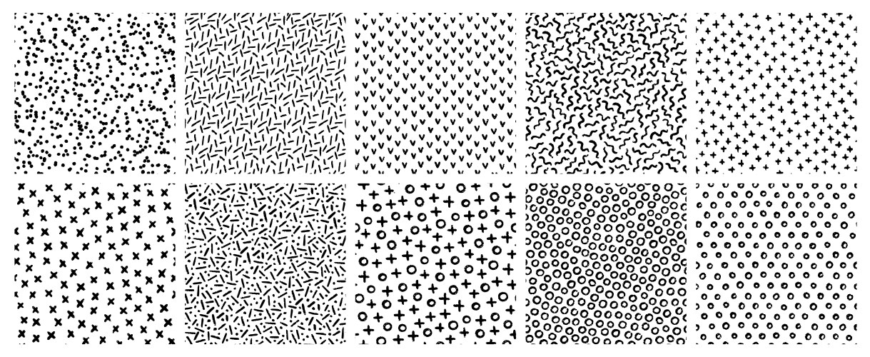 Set hand drawn textured seamless patterns vector image