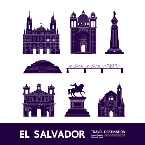 El salvador travel destination vector image