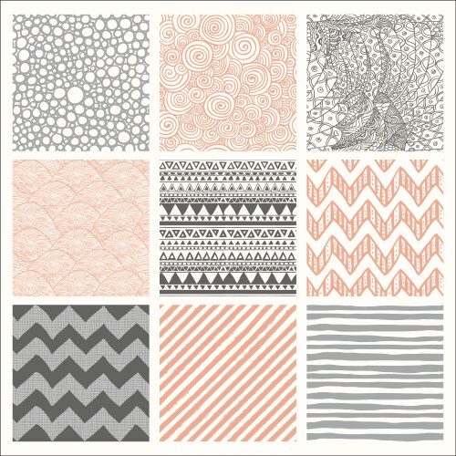 Abstract hand drawn seamless background patterns vector image