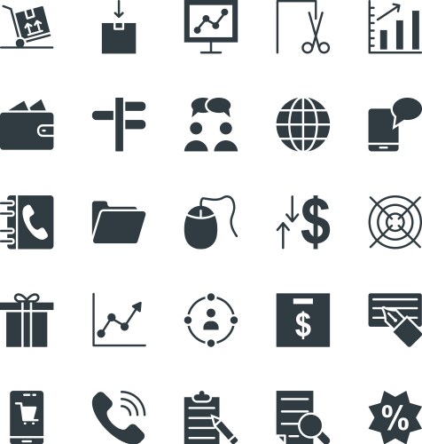 Trade cool icons 3 vector image