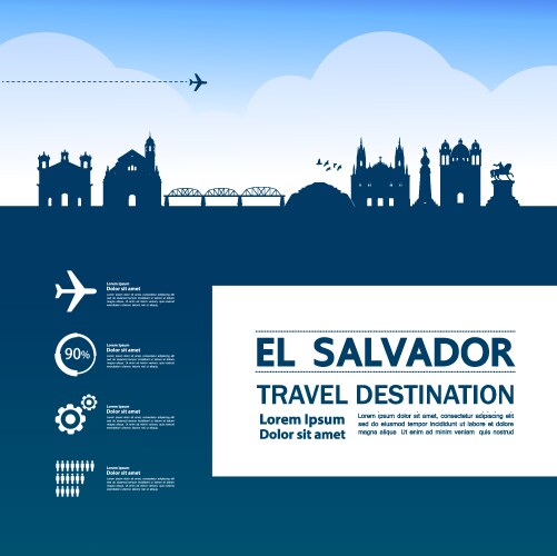 El salvador travel destination vector image