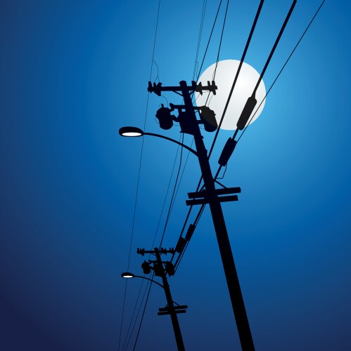 Electricity post vector image