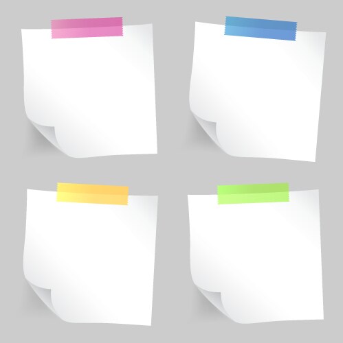 Note paper set vector image