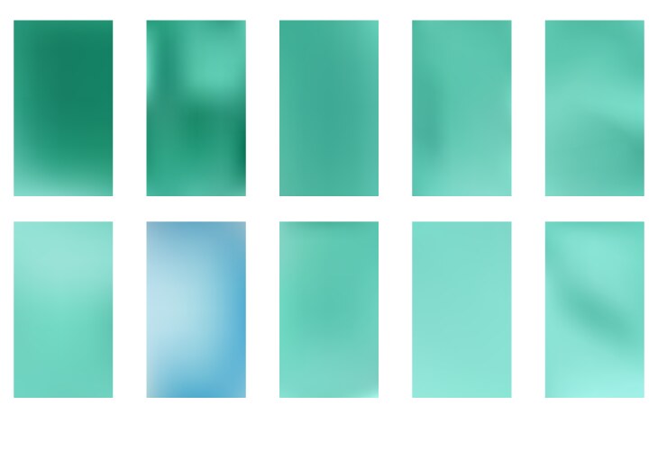 Abstract green and blue blurred gradient vector image