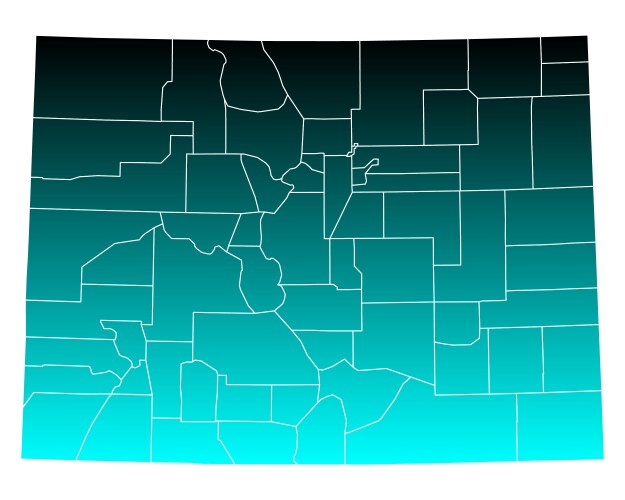 Map of colorado vector image