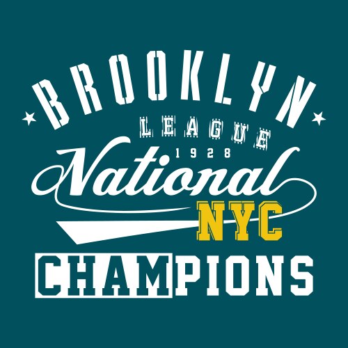 brooklyn league national vector image