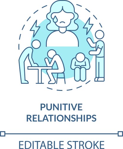 Punitive partner concept icon vector image