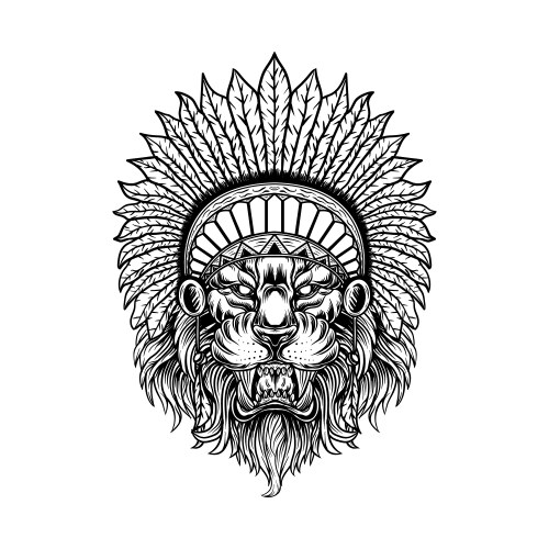 Lion indian vector image