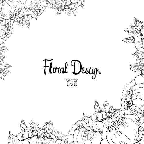 Floral border vector image