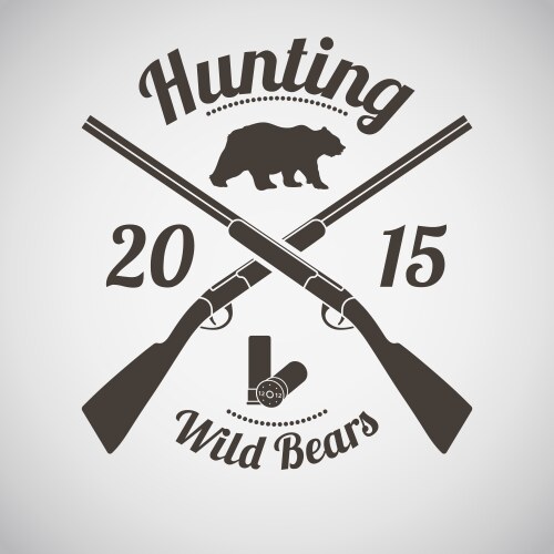 hunting emblem vector image