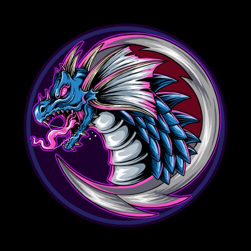 Dragon as an e-sport logo or mascot and symbol vector image