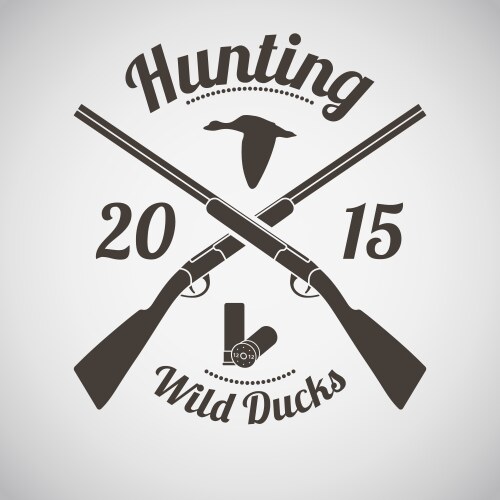 hunting emblem vector image