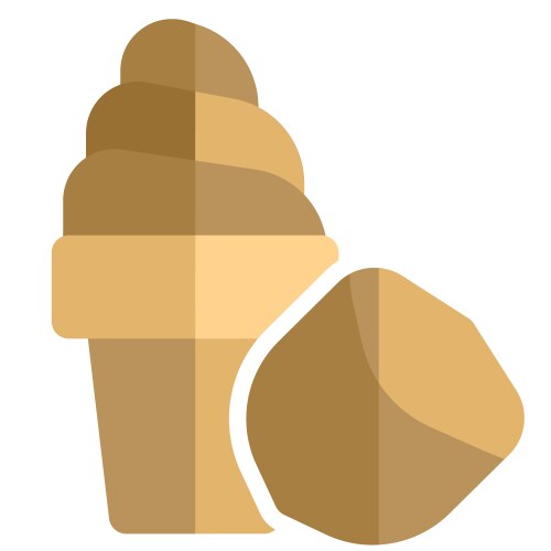 Closeup of delicious hazelnut ice cream vector image