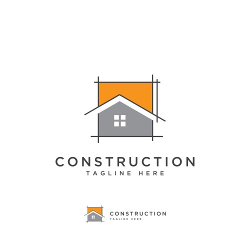 Home build symbol logo design vector image