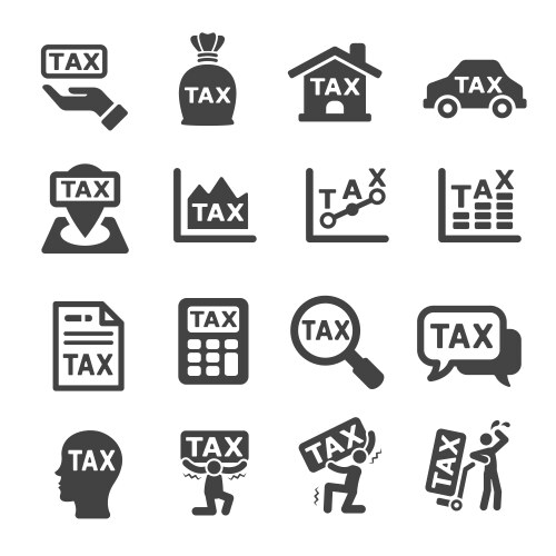 tax icon vector image