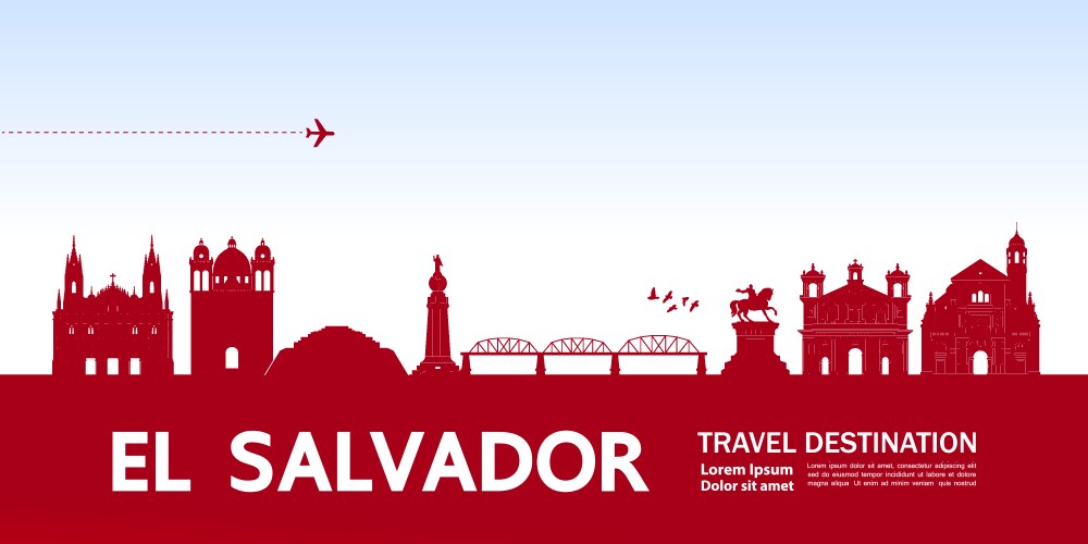 El salvador travel destination vector image