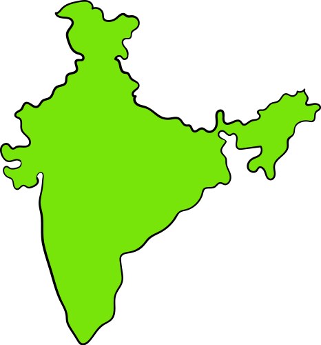 Map of india icon cartoon vector image