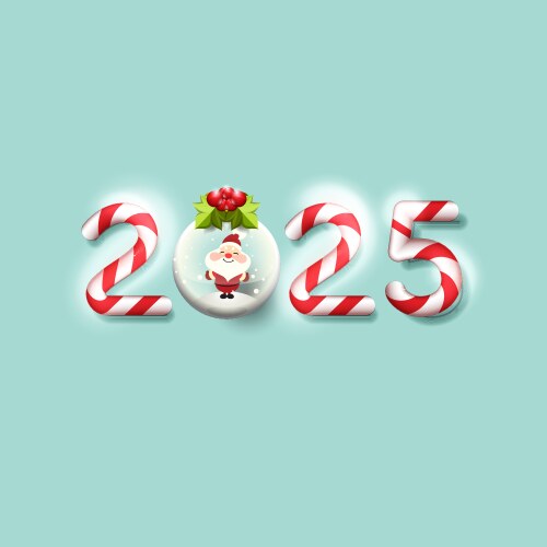 2025 design with christmas theme vector image