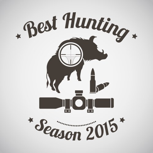 Hunting emblem vector image