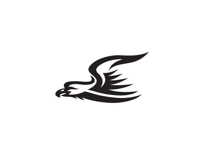 Eagle flying logo vector image