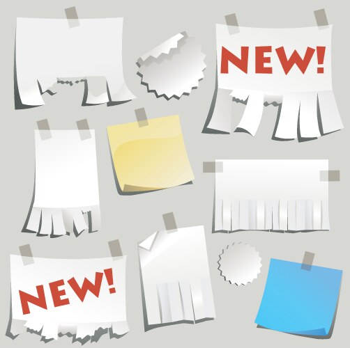 Note pages vector image