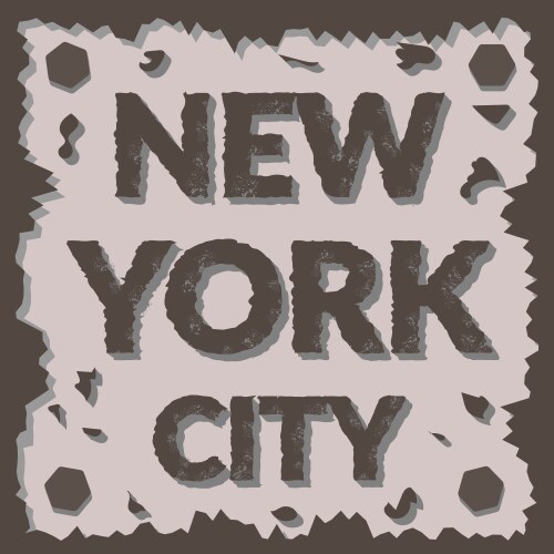 t shirt typography graphic new york city grunge vector image