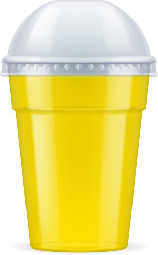 Plastic cup vector image