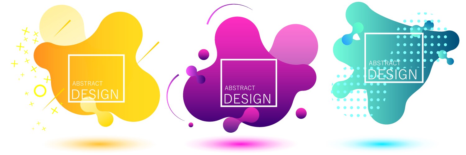 Gradient geometric banners vector image