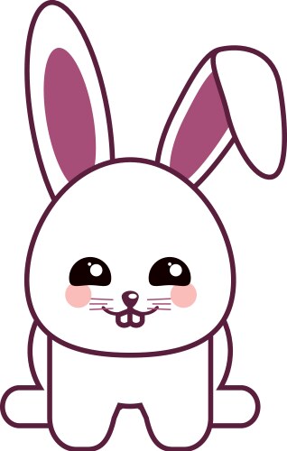 Rabbit kawaii cartoon design vector image