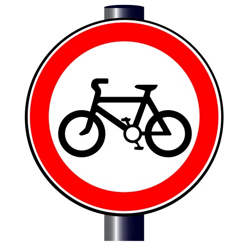 cyclist sign vector image