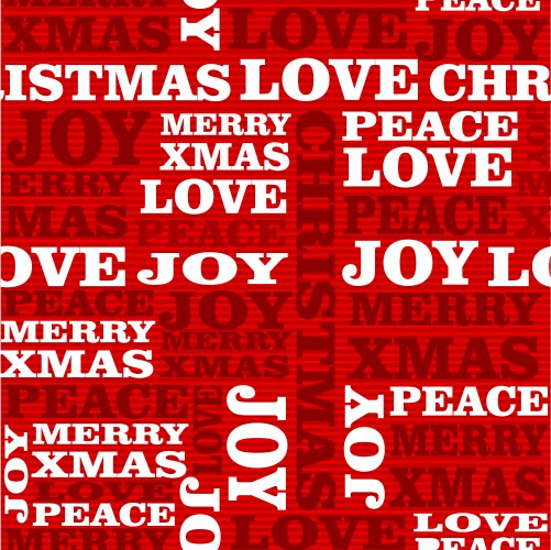 Merry christmas text seamless pattern vector image