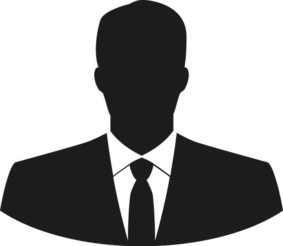 user icon of man in business suit vector image