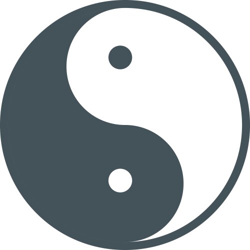 Yin and the yang vector image