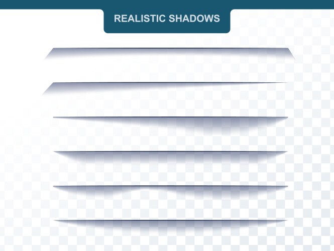 Set of paper shadow effect vector image