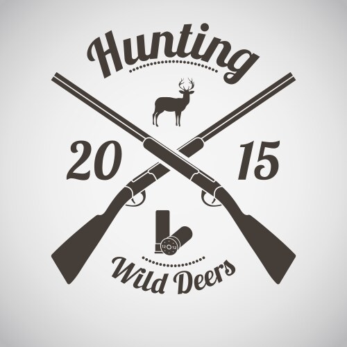 hunting emblem vector image