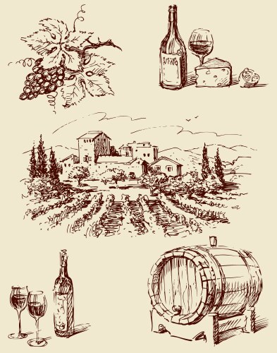 Winemaking vector image