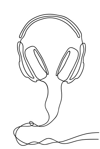 Headphones on a white background vector image