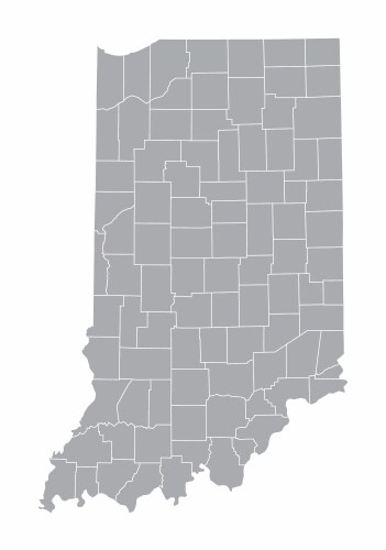 Map indiana vector image