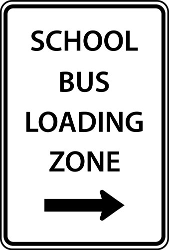 Usa traffic road signsschool buses load vector image