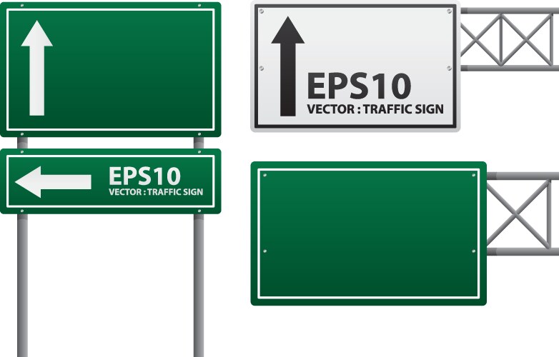 Traffic sign green color vector image