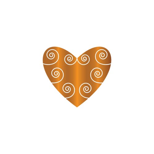 Love batik design web icon vector image