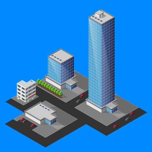 Isometric cityscape vector image