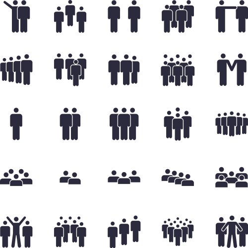 Groups of persons icon business team person vector image