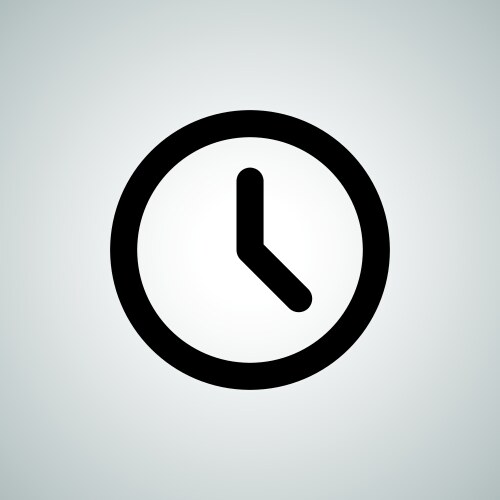 Clock timer line icon vector image