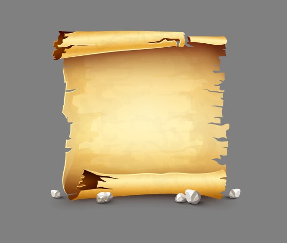 Old paper scroll antique vector image